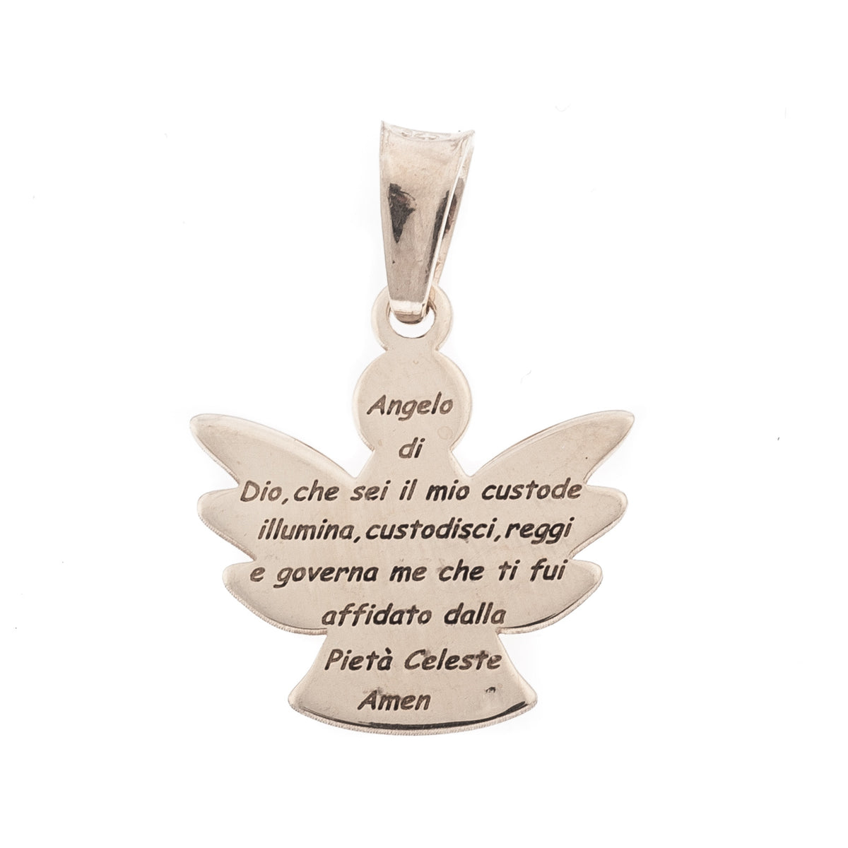 Pendente Angelo Con Preghiera Any-g Cm 15 Pendente A Forma Angelo Argento 925%°° Pd002-p Gioielli Argento Pendenti Offerta Fusco Argenti Gioielli - Foto 3