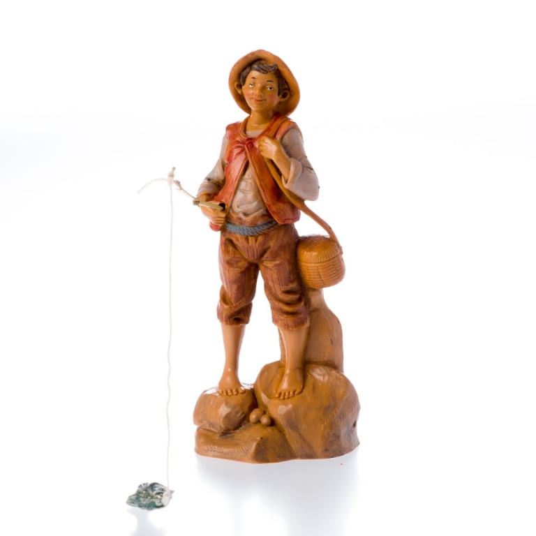 Statuine Presepe 12 Cm Pescatore In Piedi 12 Cm Fontanini Pescatore Presepe - 6