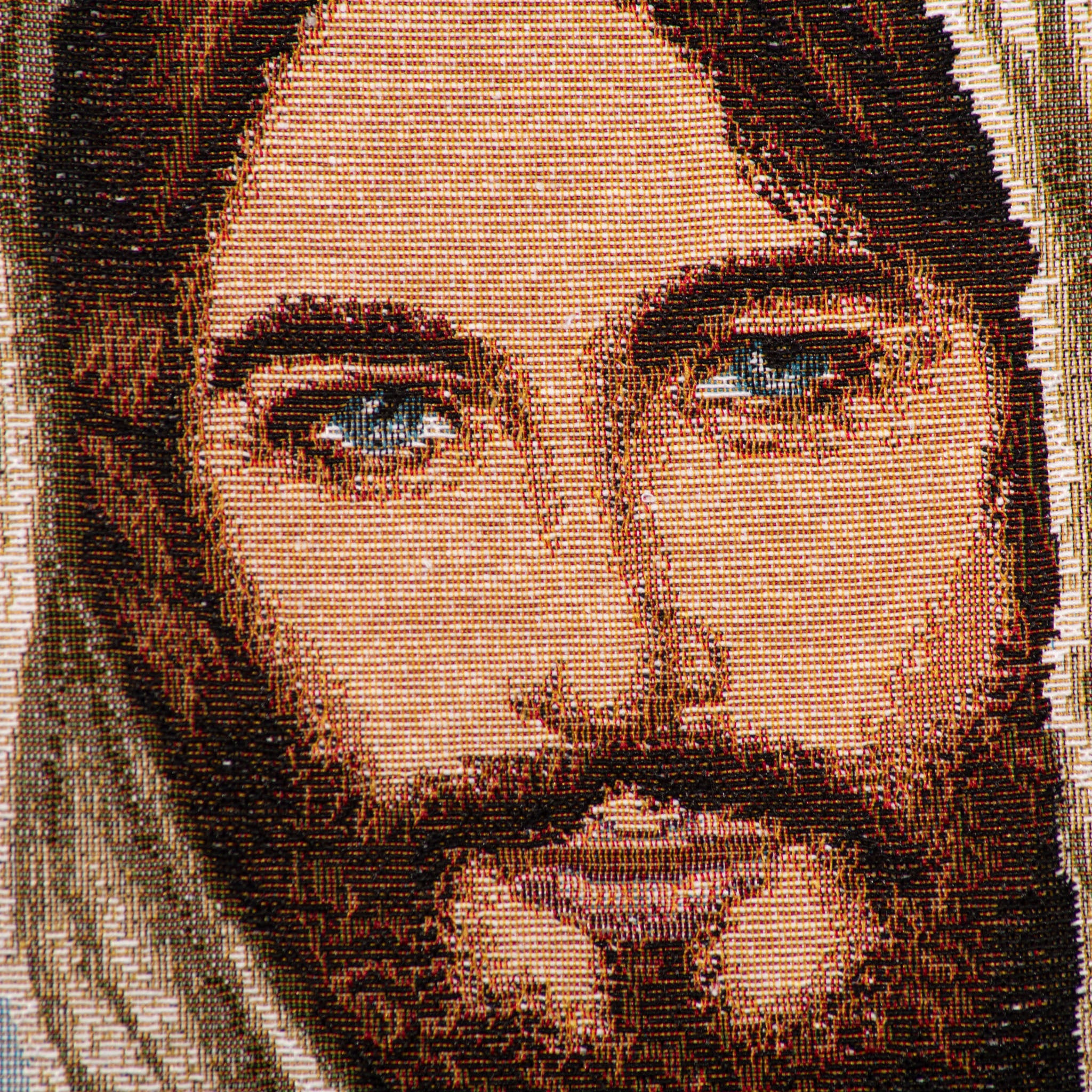 Arazzo tessuto volto Gesù Cristo cappuccio - Galleria Mariana