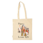 Borsa shopper cotone Papa Leone XIV rossa - Galleria Mariana