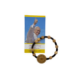 Bracciale in legno d'ulivo Sorelle Clarisse Giubileo 2025 Papa Leone XIV cartoncino - Galleria Mariana