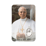 Card plastificata Papa Leone XIV con medaglia - Galleria Mariana