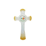 Croce in vetro Murano Giubileo 2025 dorata - Galleria Mariana