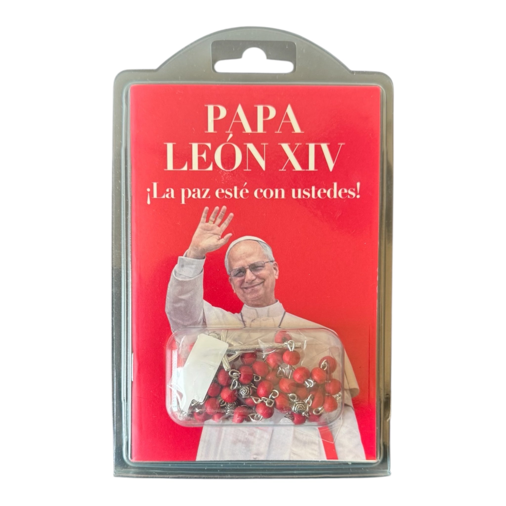 Libro oficial con rosario perfumado de rosa de Papa Leon XIV - Galleria Mariana