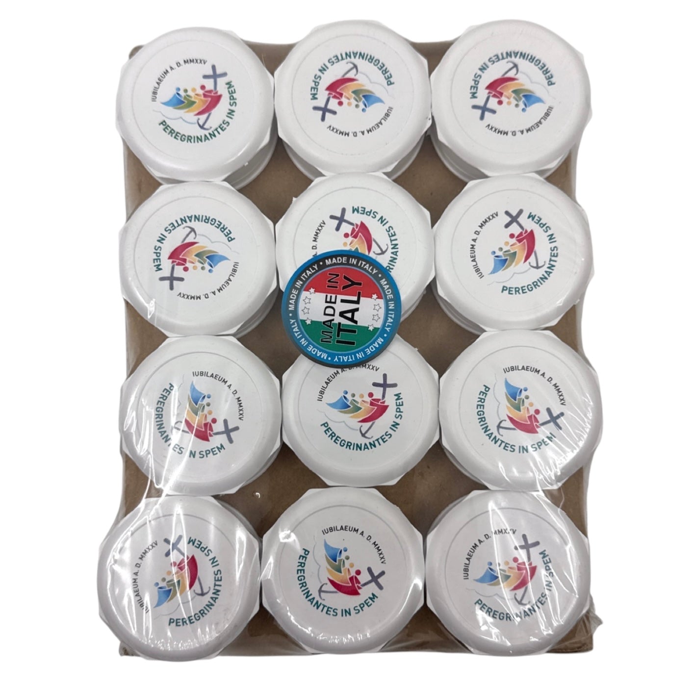 Pacco 12 rosari profumati rosa logo Giubileo 2025 Made in Italy - Galleria Mariana