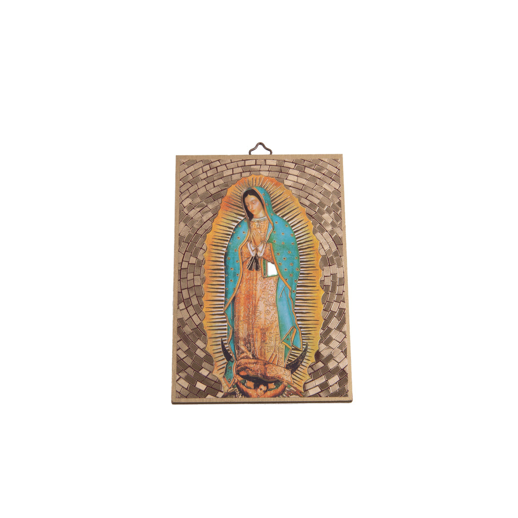 Quadro legno oro con stampa Madonna di Guadalupe - Galleria Mariana