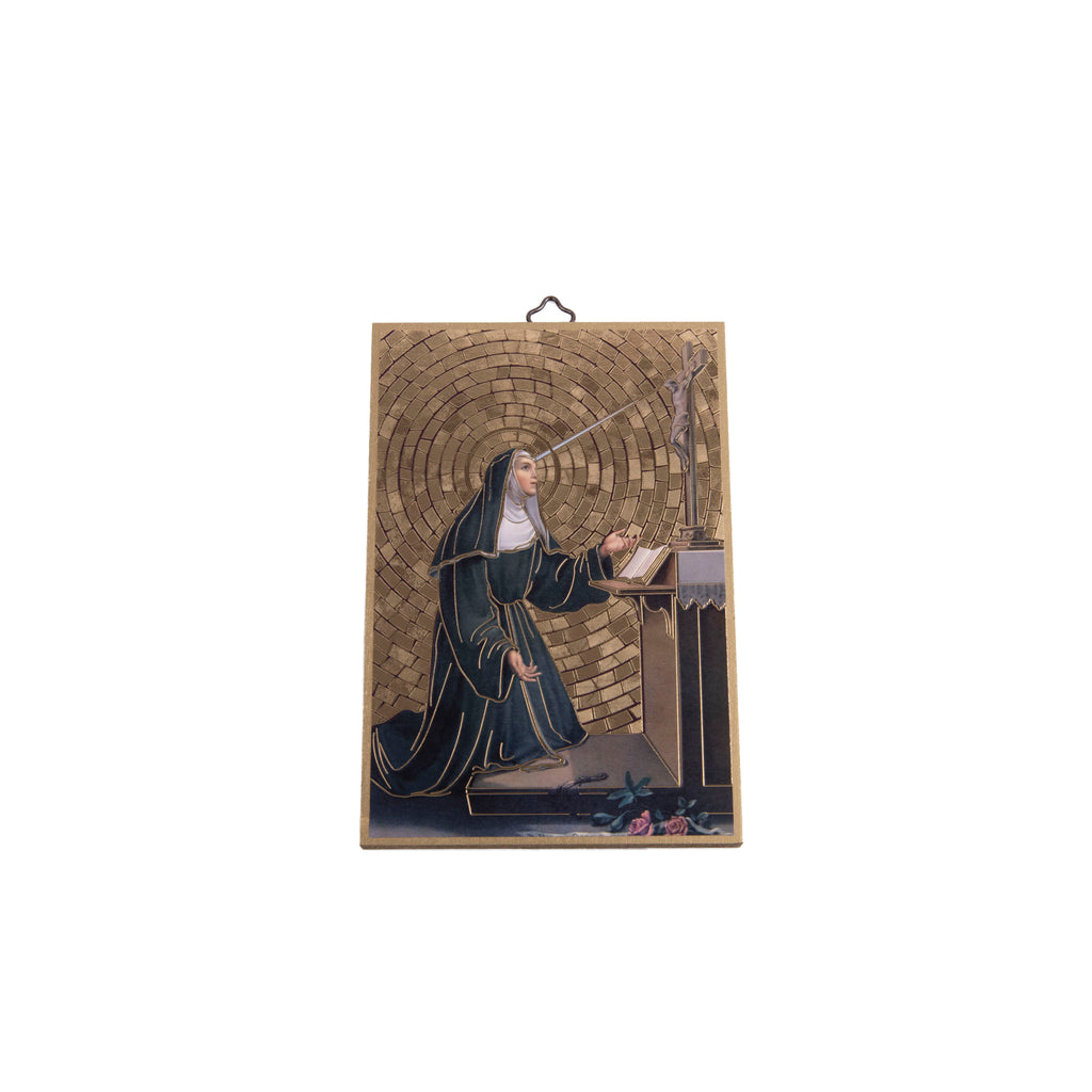 Quadro in legno dorato con stampa Santa Rita - Galleria Mariana