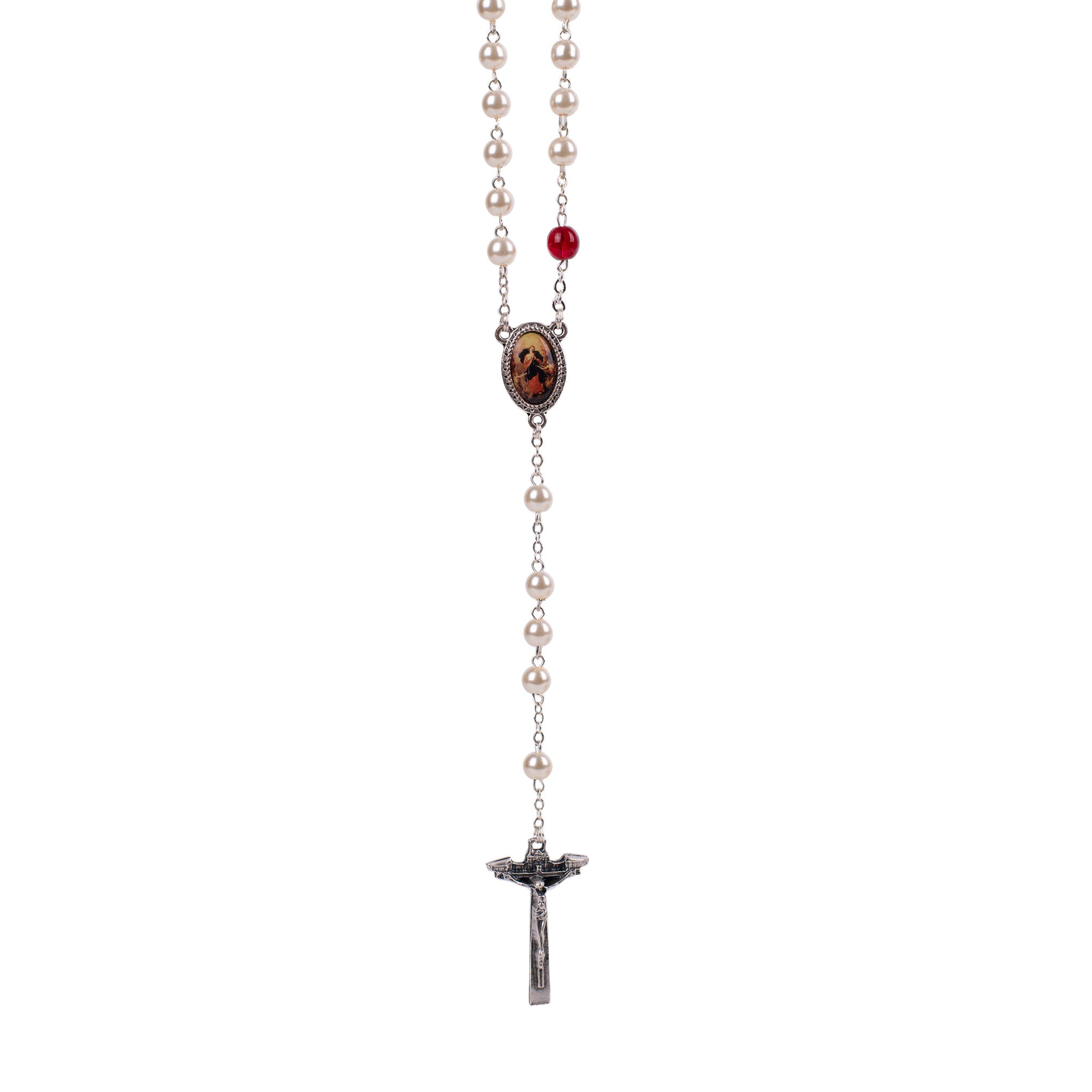 Rosario in madreperla della Madonna scioglinodi - Galleria Mariana