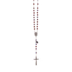 Rosario in cristallo con medaglia viola - Galleria Mariana