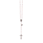 Rosario in cristallo con medaglia rosa - Galleria Mariana