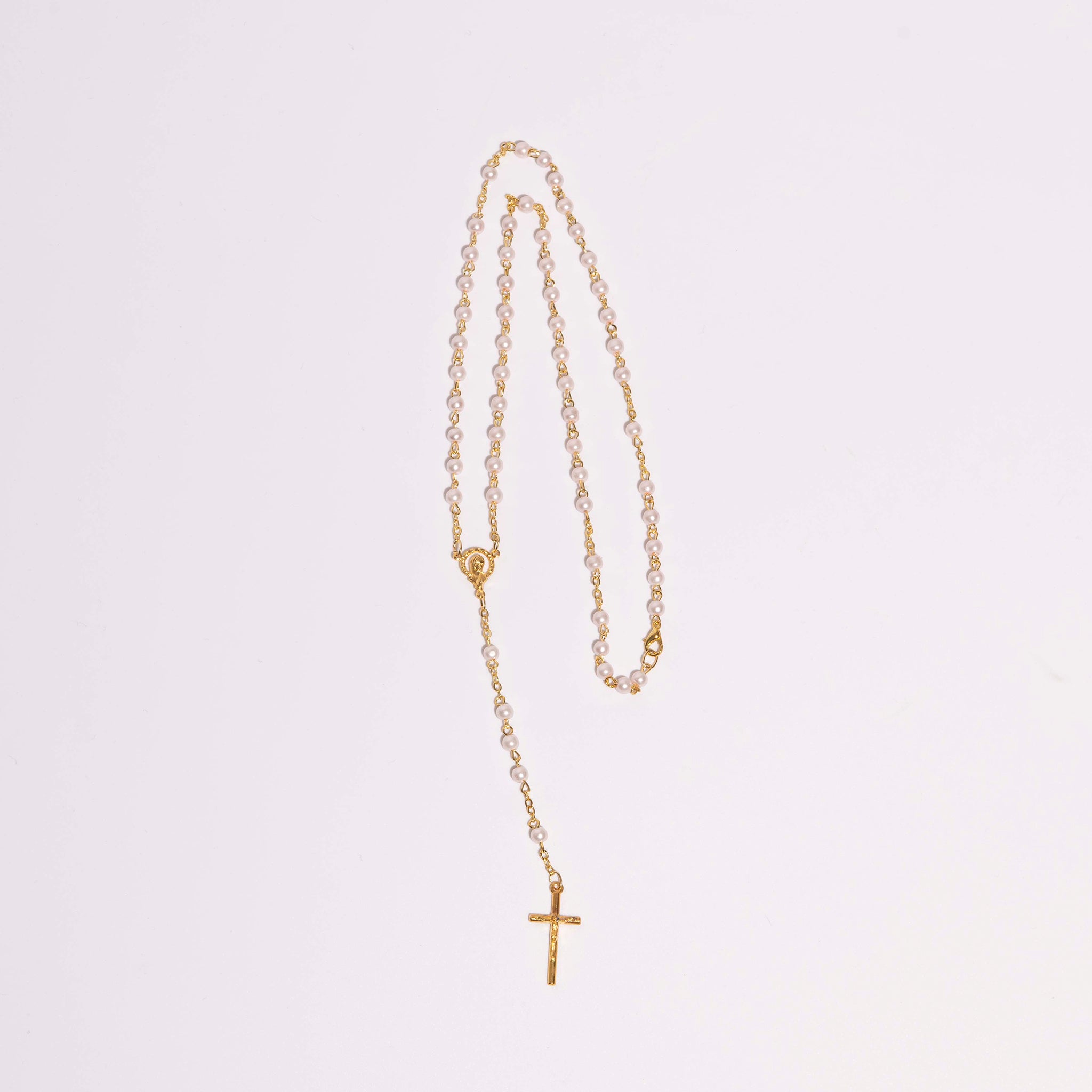 Rosario con perle placcato oro intero 2 - Galleria Mariana