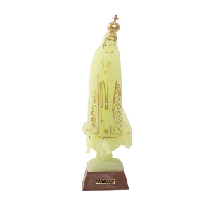 Statua fosforescente della Madonna di Fatima 11 cm - Galleria Mariana