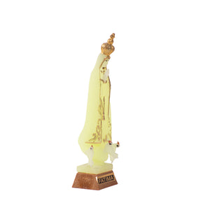 Particolare Statua fosforescente della Madonna di Fatima 9 cm - Galleria Mariana