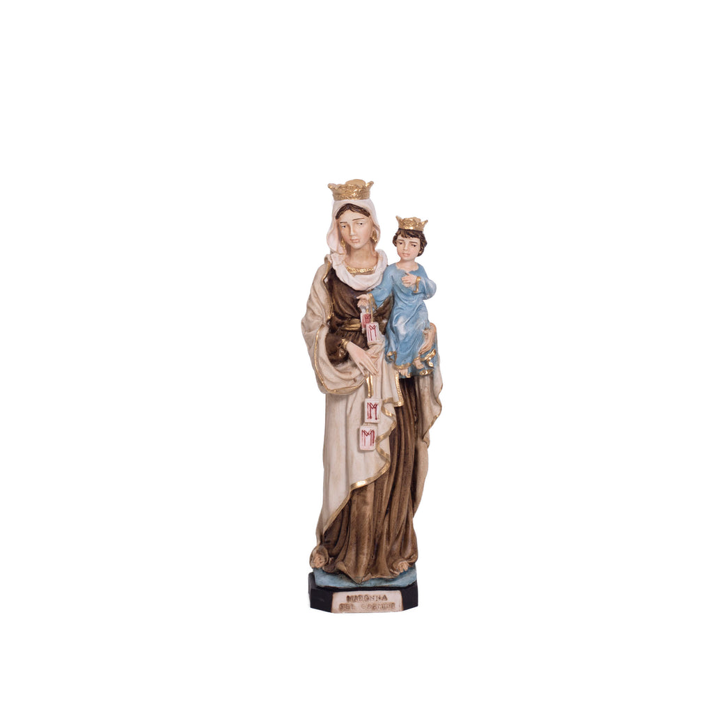 Statua in resina e marmo Madonna del Carmine con Gesù bambino - Galleria Mariana