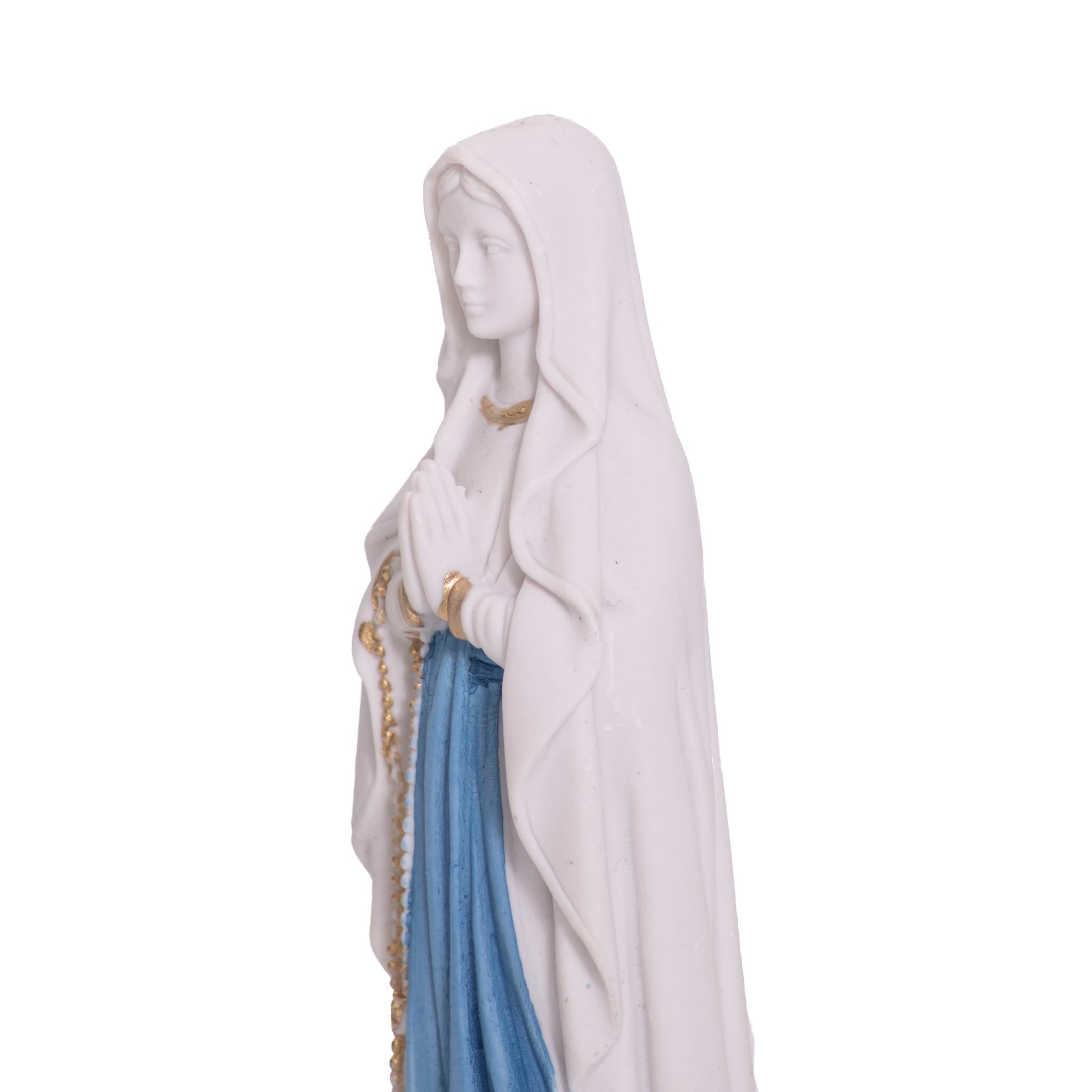 Statua in resina bianca Vergine di Lourdes Pasquini - Galleria Mariana