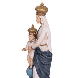 Particolare Statua in resina e marmo di Nostra Signora della Vittoria - Galleria Mariana