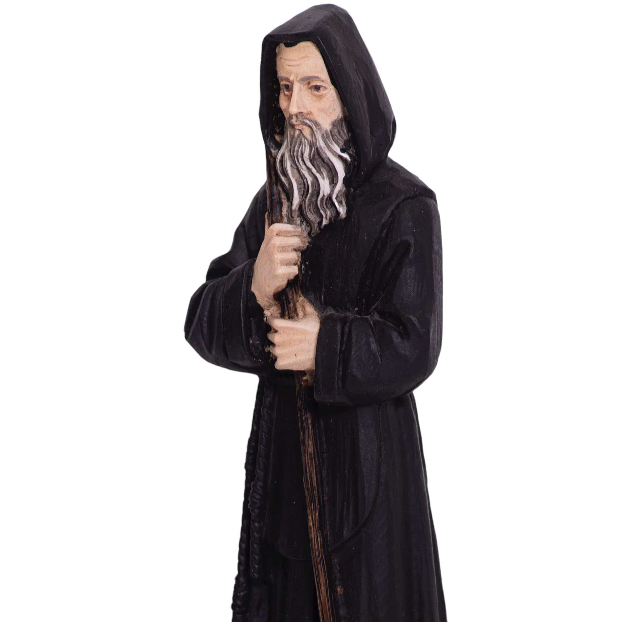 Particolare Statua in resina e marmo di San Francesco di Paola - Galleria Mariana