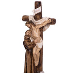 Statua San Francesco depone Cristo croce - Galleria Mariana