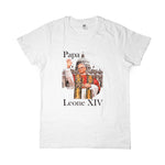 T shirt Papa Leone XIV bianca