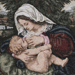 Particolare Arazzo in tela d'oro della Madonna che allatta - Galleria Mariana