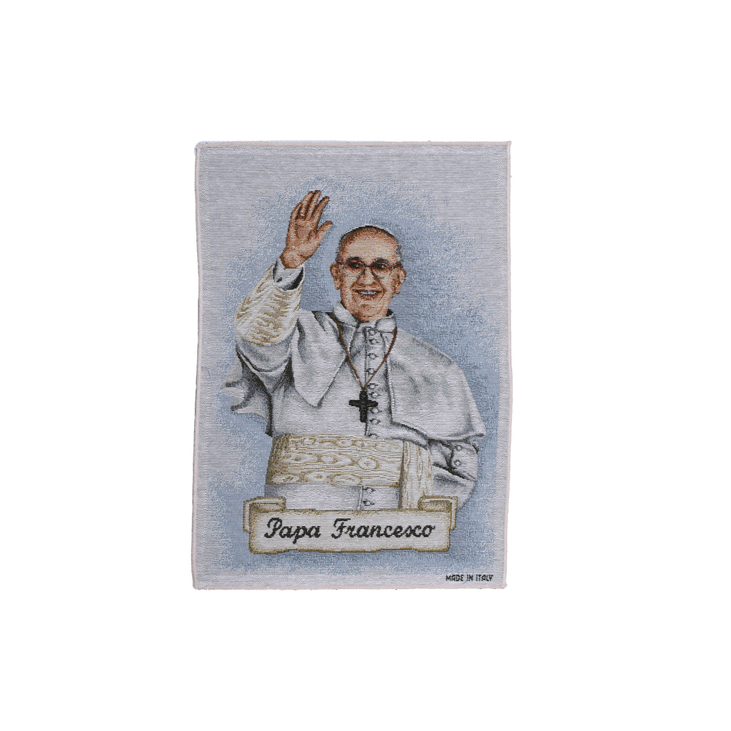 Arazzo in tela d'oro di Papa francesco