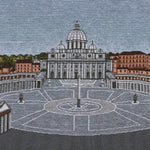Particolare Arazzo in tela d'oro di Piazza San Pietro - Galleria Mariana