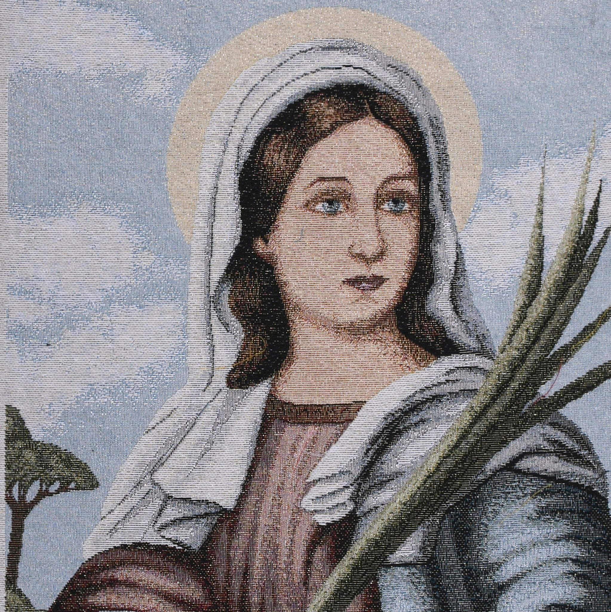 Particolare Arazzo in tela d'oro di Santa Lucia - Galleria Mariana