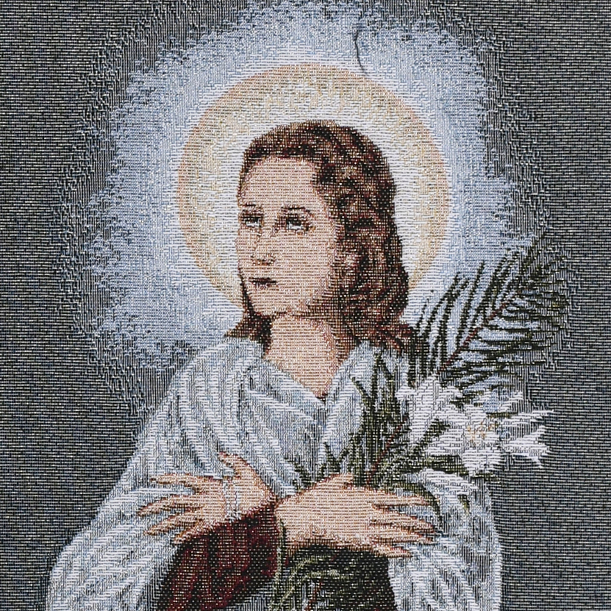 Particolare Arazzo in tela d'oro di Santa Maria Goretti - Galleria Mariana