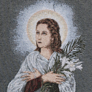 Particolare Arazzo in tela d'oro di Santa Maria Goretti - Galleria Mariana