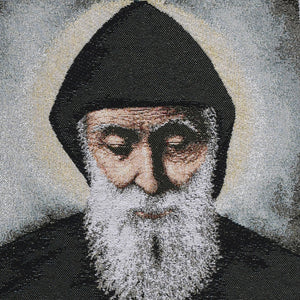 Particolare Arazzo in tela d'oro del volto di Papa Paolo VI - Galleria Mariana