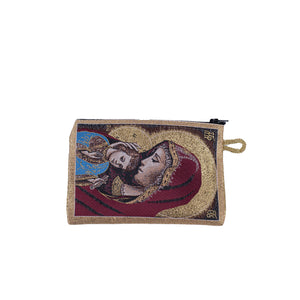 Retro Piccola Pochette religiosa Madonna con bambino - Galleria Mariana