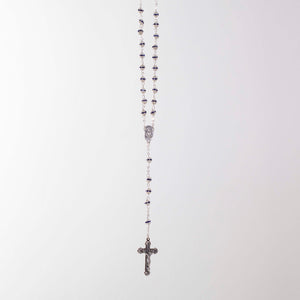 Rosario in argento con pietra blu - Galleria Mariana