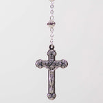 Particolare Rosario in argento con pietra viola - Galleria Mariana