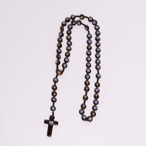 Rosario con corda nera e santi intero - Galleria Mariana