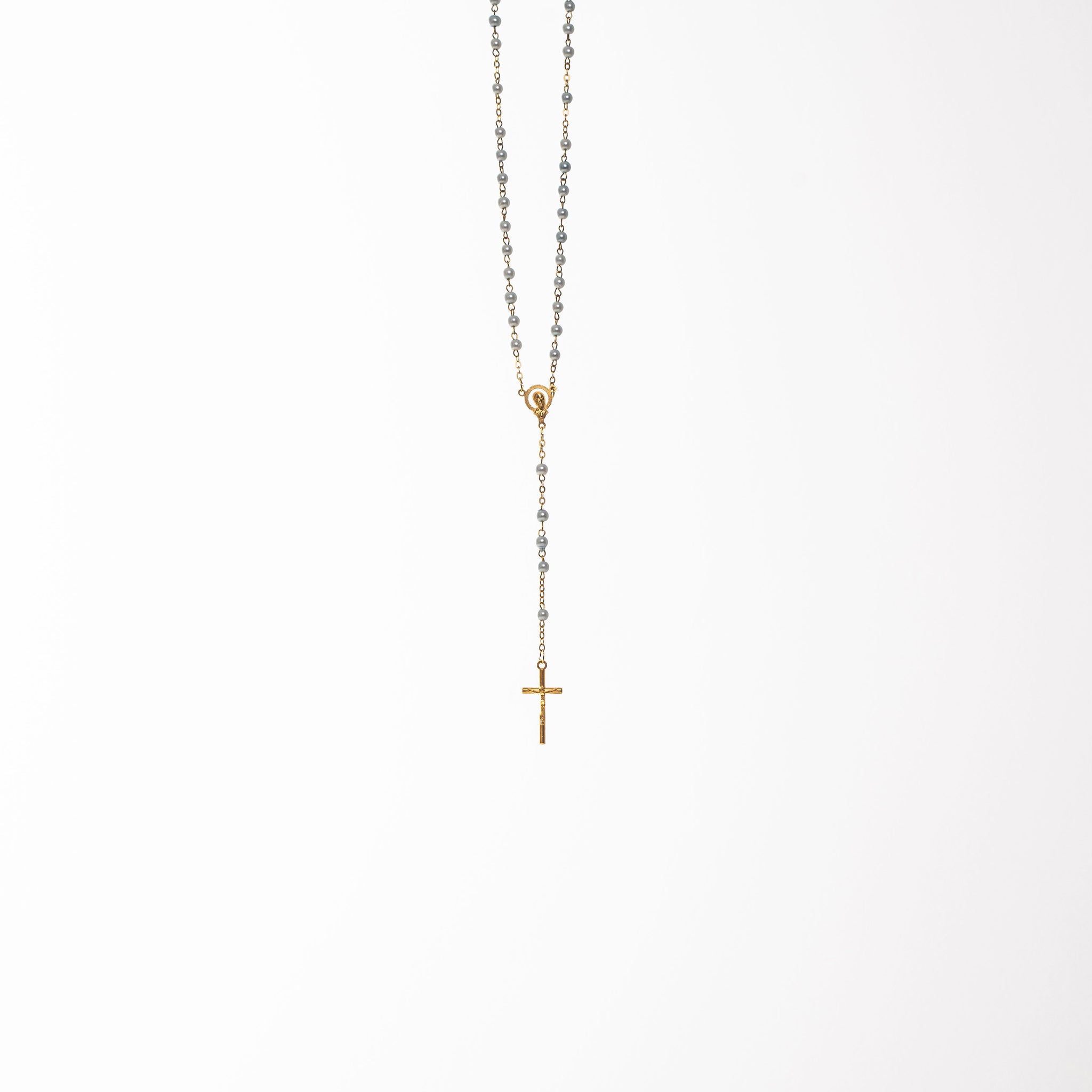 Rosario con perle placcato oro - Galleria Mariana