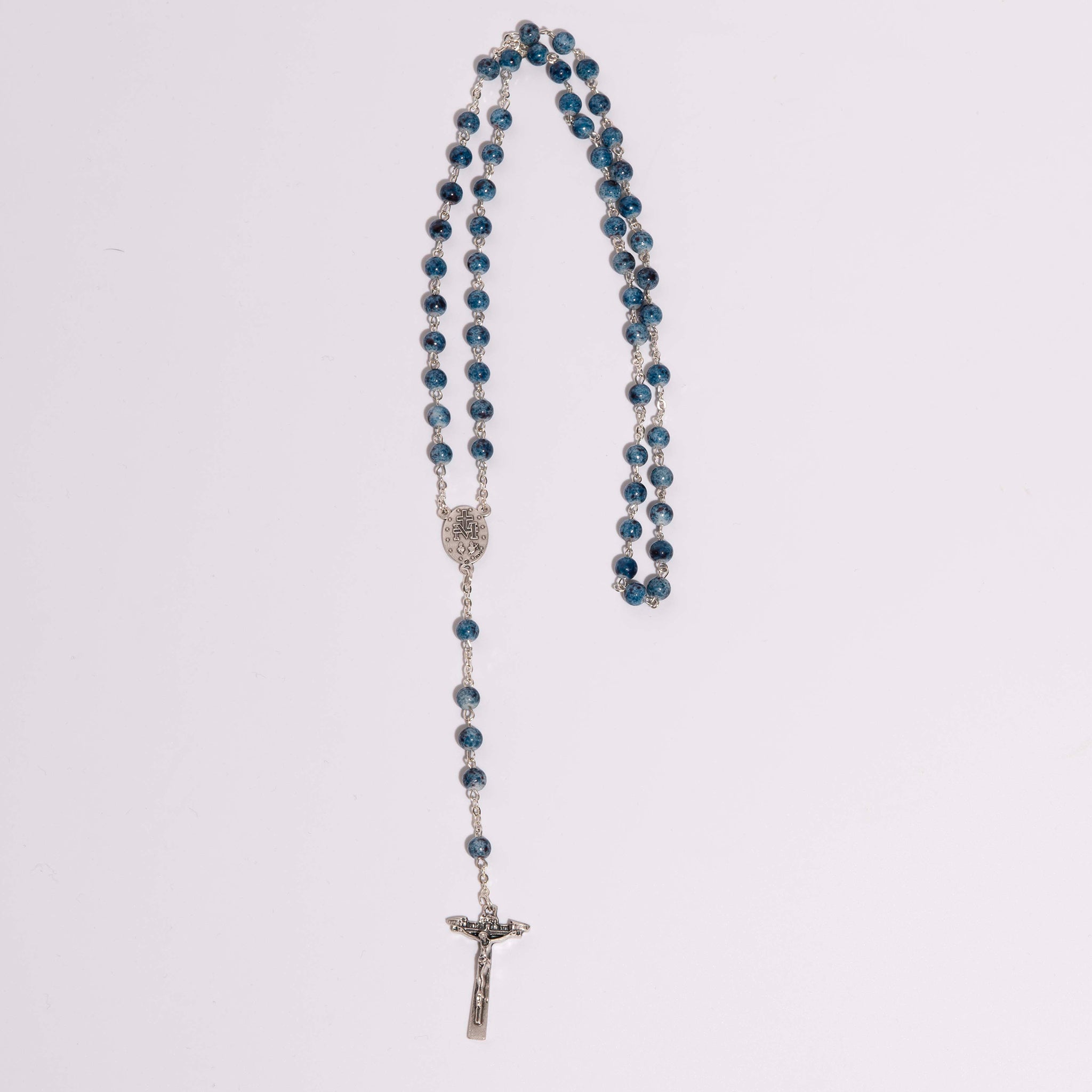 Rosario del Vaticano blu intero - Galleria Mariana