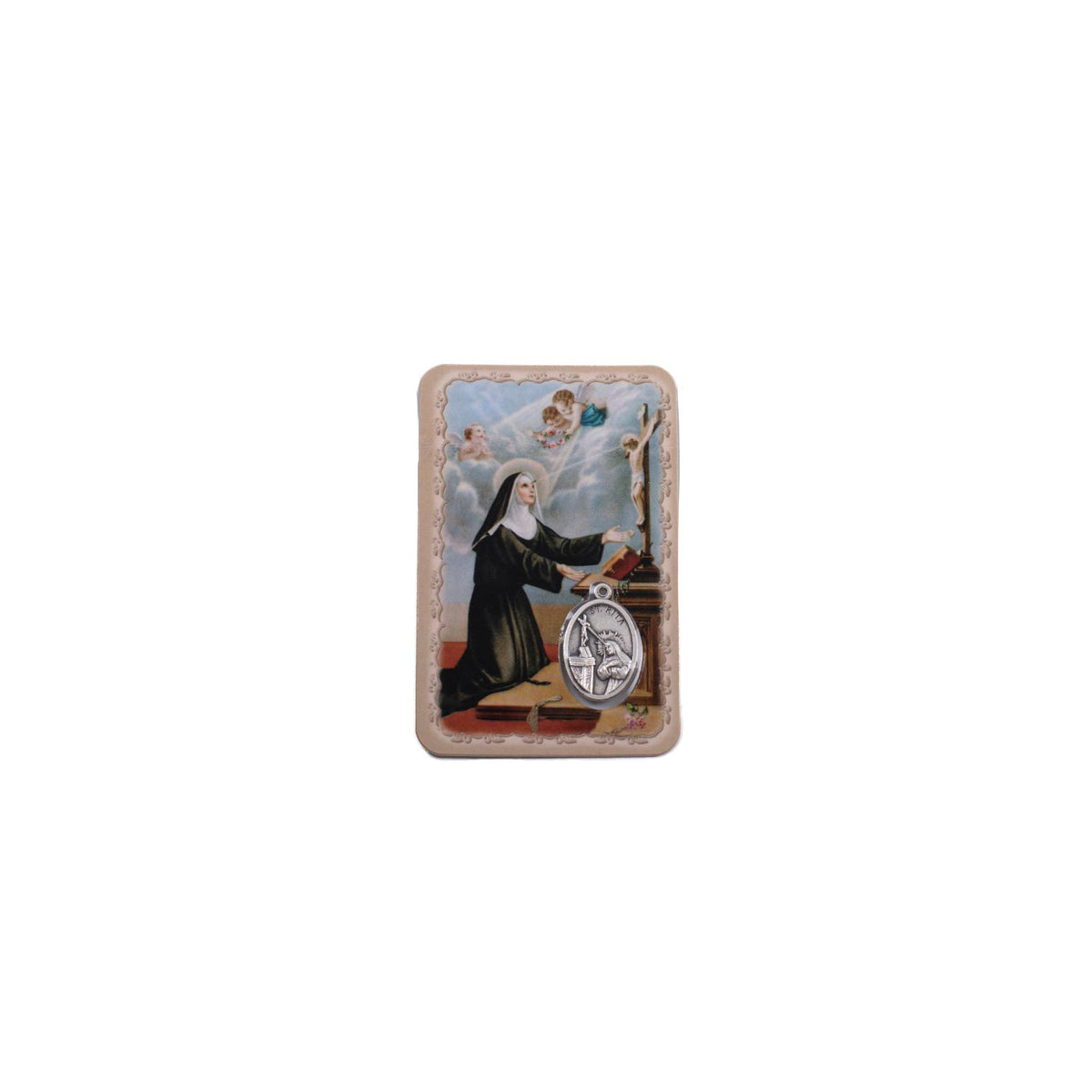 Pendant and holy card of St. Rita – Galleria Mariana