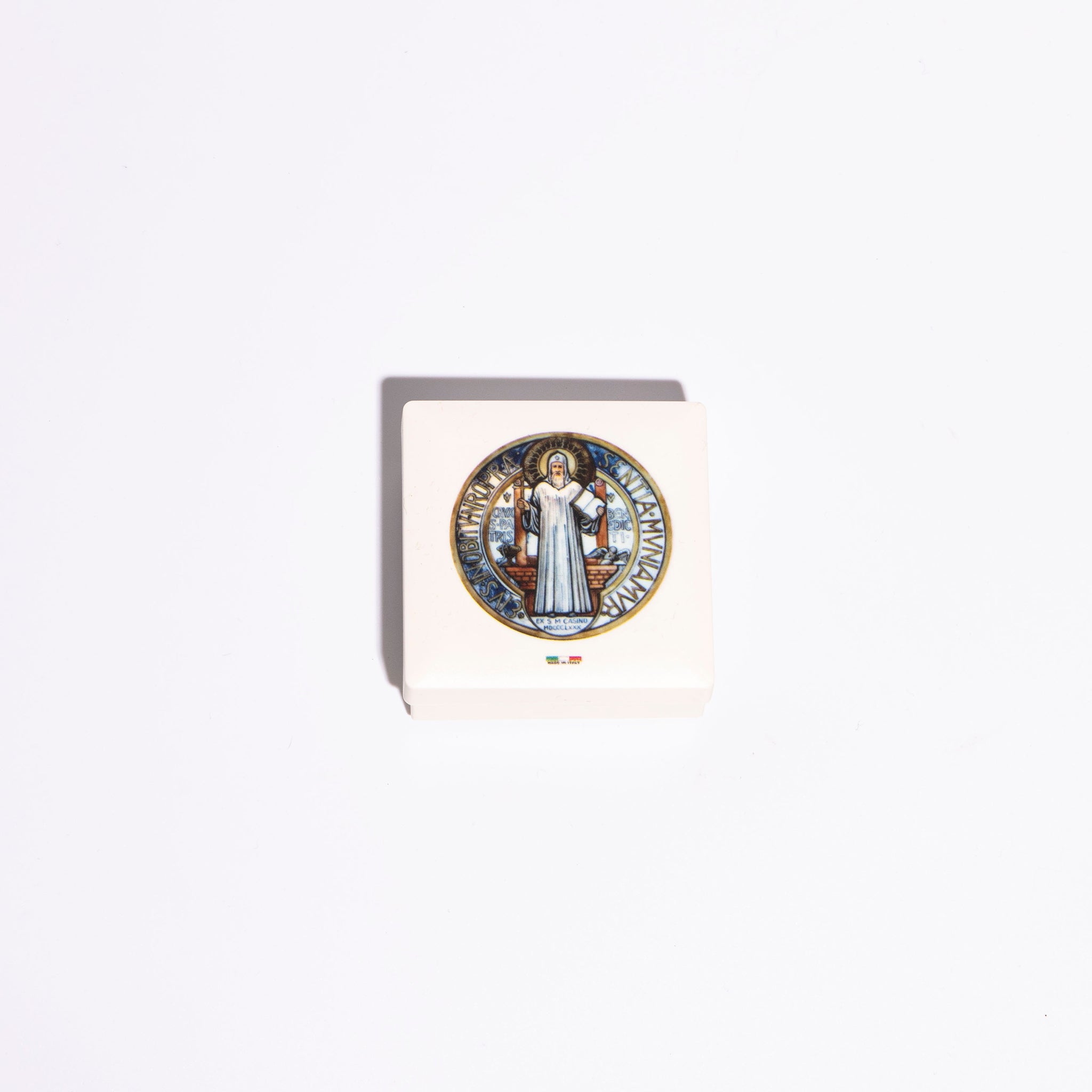 Scatola Rosario in legno di ulivo di San Benedetto - Galleria Mariana