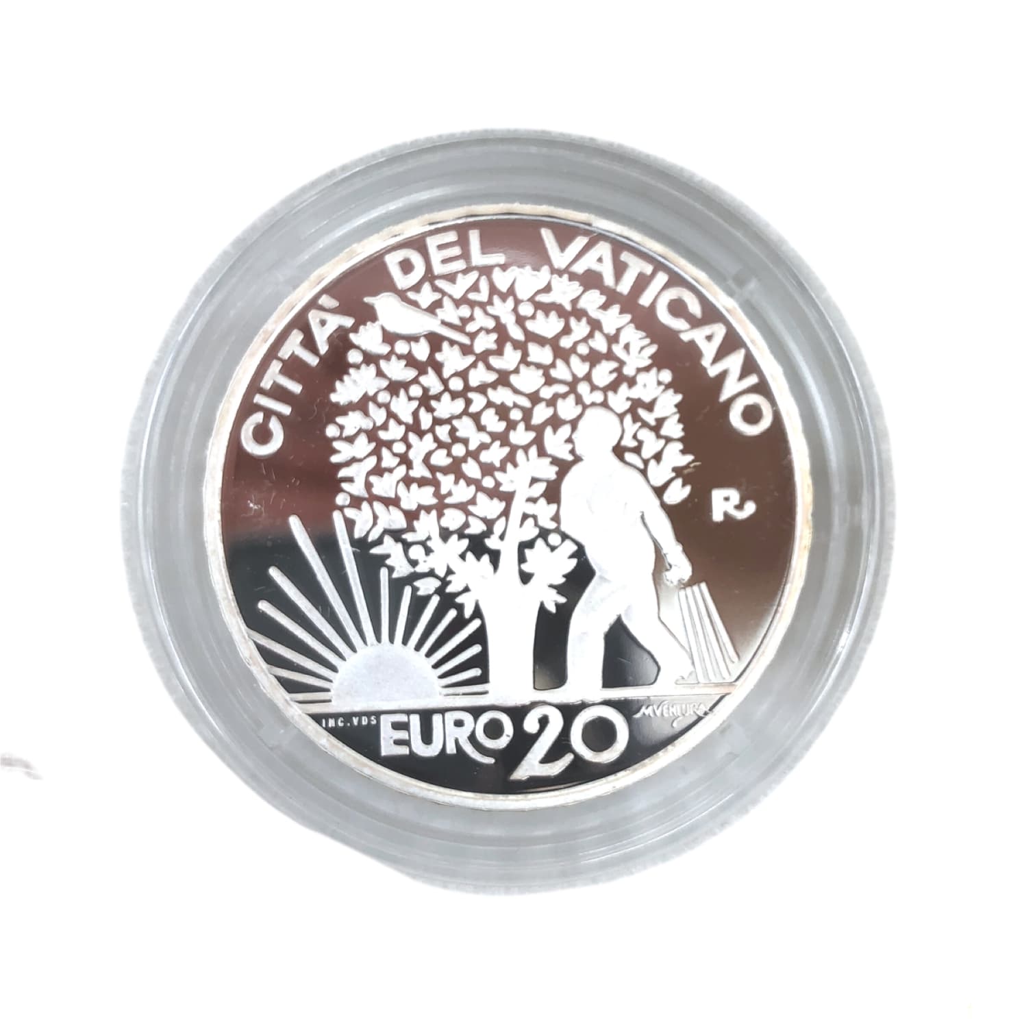 Vatican 20 Euro coin in silver 925 issue 2019 - Galleria Mariana