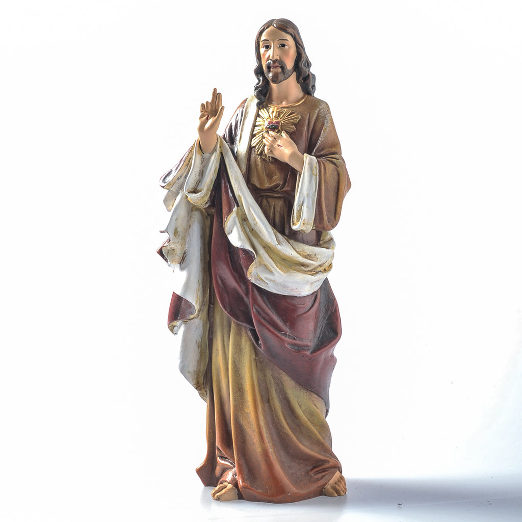 Sacred heart of Jesus statue wood - Galleria Mariana