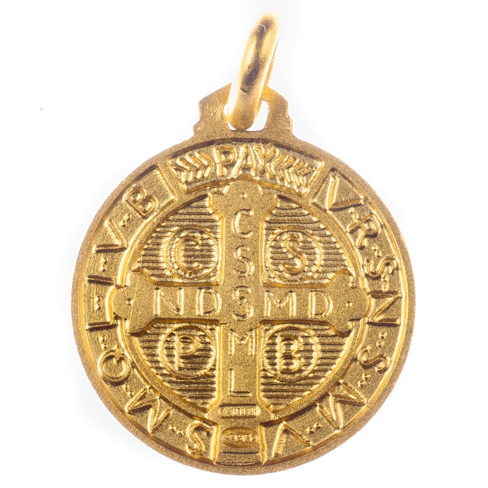 SILVER GOLD PLATED MEDAL OF SAINT BENEDICT - Nuova Galleria Mariana s.r.l - 2