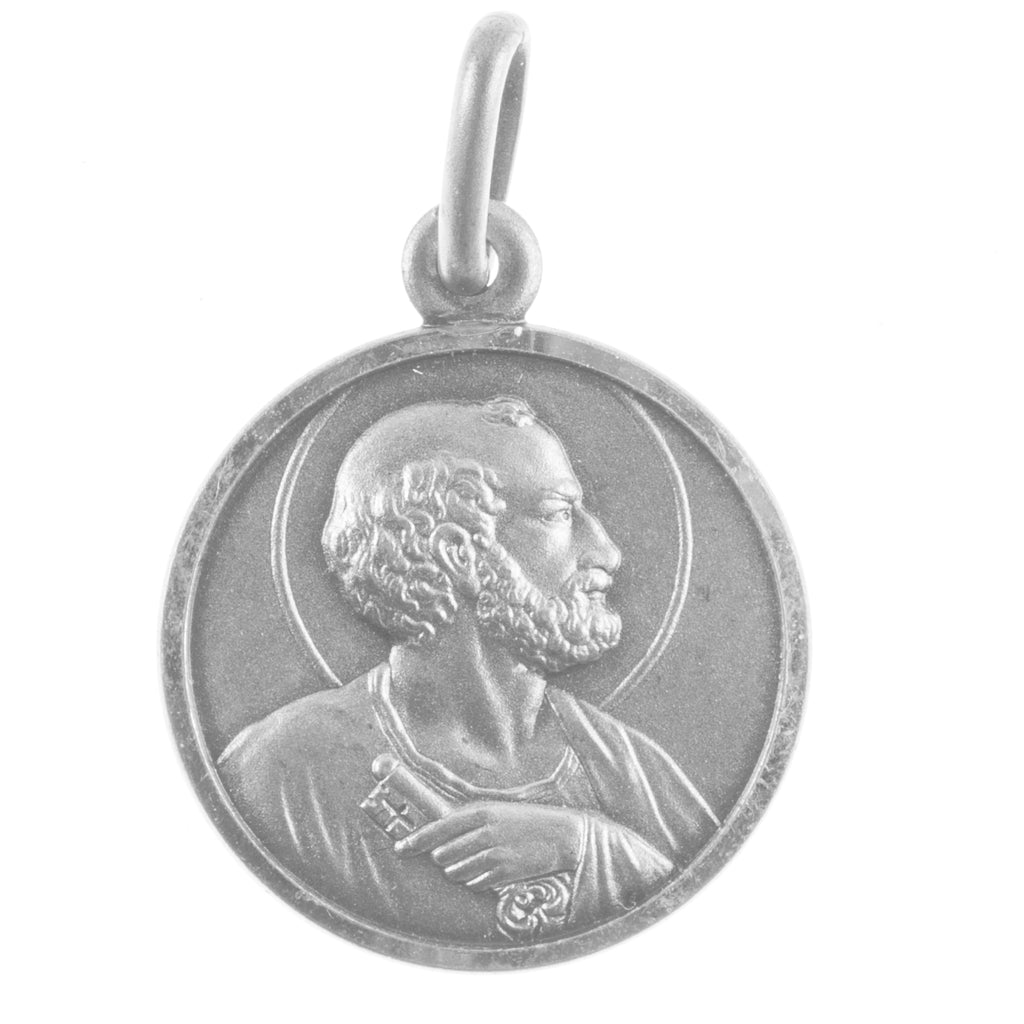 Saint Peter silver 925 medal Galleria Mariana