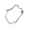 Bracciale rosario in argento con medaglia miracolosa e croce - Galleria Mariana