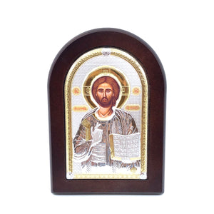 Icona di Cristo Pantocratore argento - Galleria Mariana