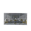 Silver relief gold plated of Last Supper  on wood - Galleria Mariana