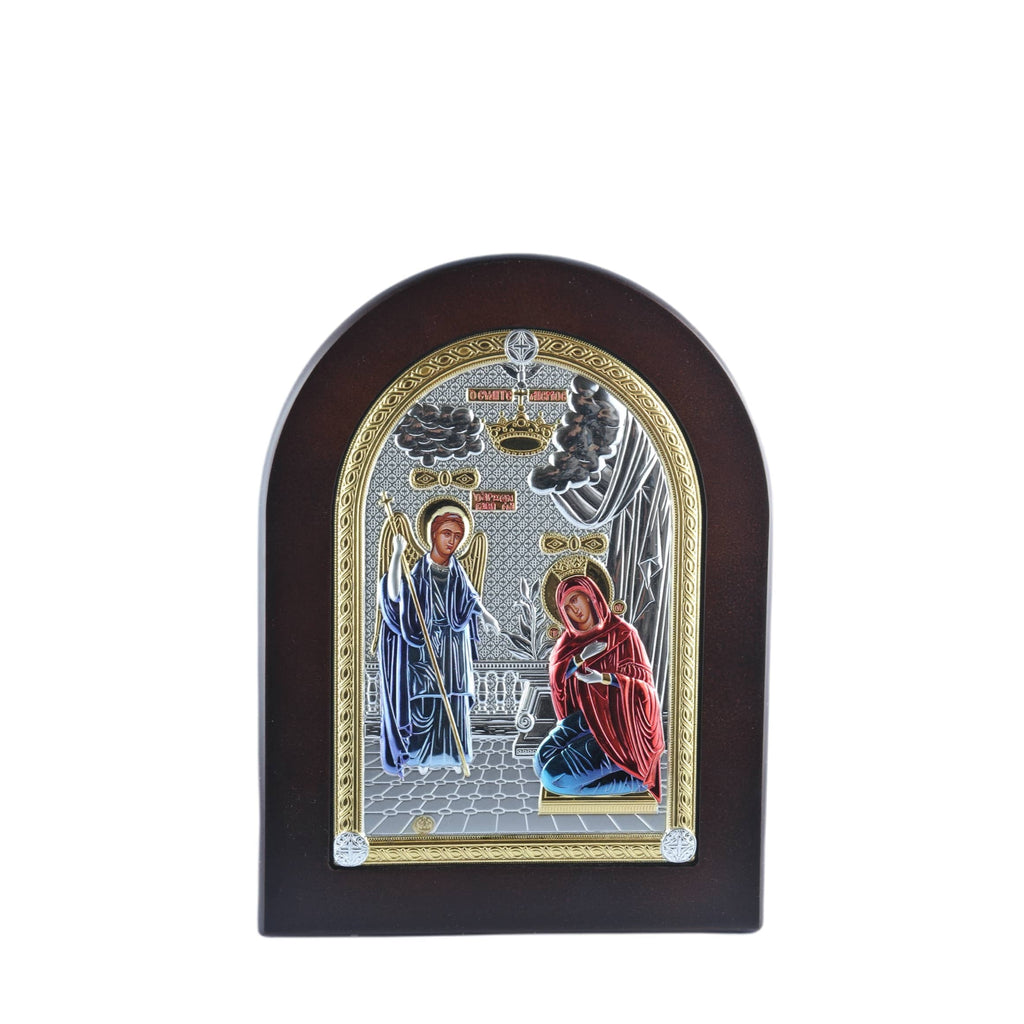 Silver relief of annunciation color gold plated - Galleria Mariana