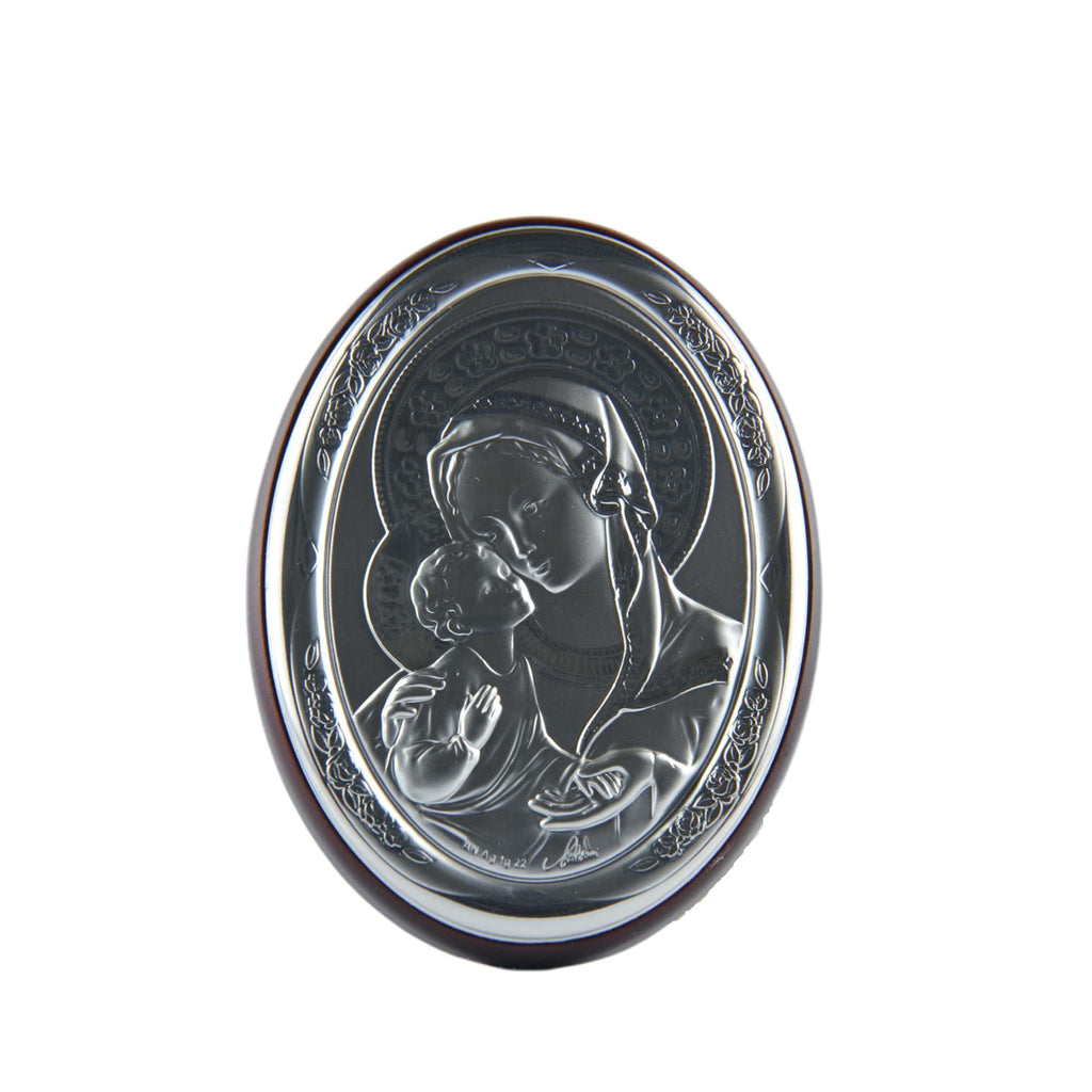 Silver relief of Our Lady with Baby Jesus - Galleria Mariana