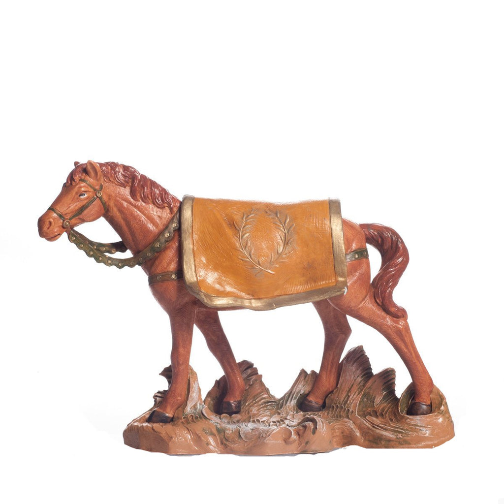 Cavallo marrone n. 367c per presepe Fontanini di 19 cm - Galleria Mariana