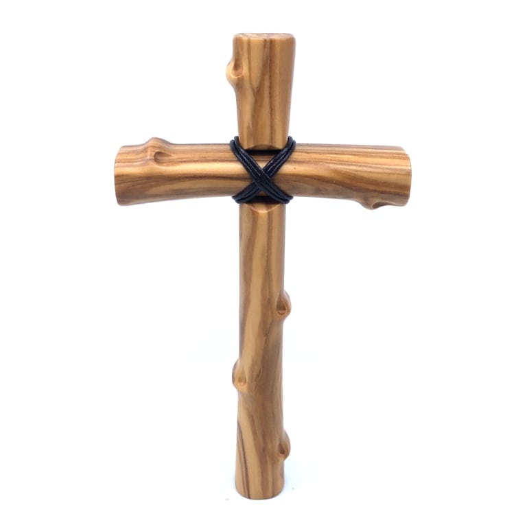 Croce in legno d'ulivo -  Olive wood cross - Galleria Mariana