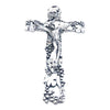 Silver metal crucifix with grapes and branches - Galleria Mariana